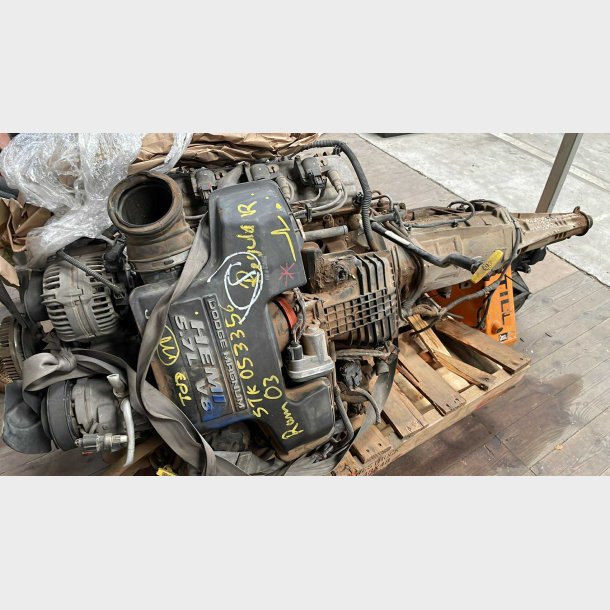 Motor &amp; automat gearkasse incl. converter, Mopar 5.7 Hemi EZA 2003 til 2008 (Brugt Texas import)