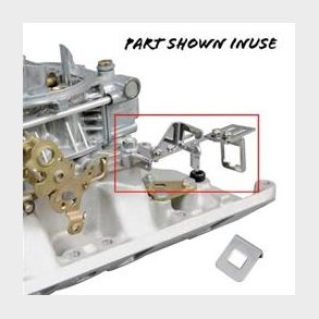 Beslag chrome til speeder & kickdown kabel 'Universal' (Mr. Gasket 6039 - RPC R9620)