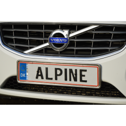 Nummerplade holder i poleret rustfrit stl  (54140)