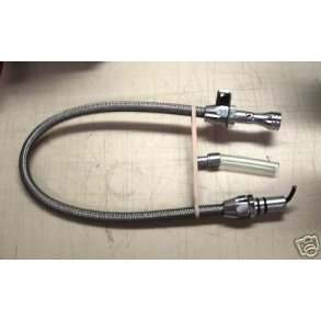 Oliepind poleret Alu med flex-rr til gearkasse GM. Powerglide (RPC R5107) Oil dipstick transmiss.