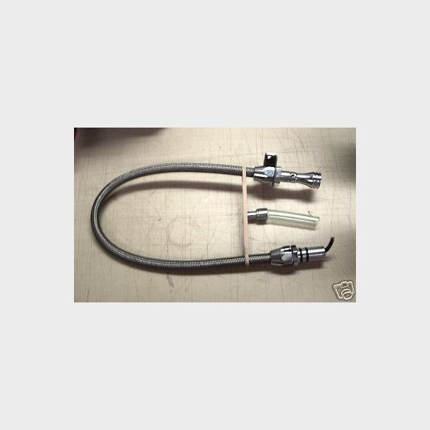 Oliepind poleret Alu med flex-r�r til gearkasse GM. Powerglide (RPC R5107) Oil dipstick transmiss.