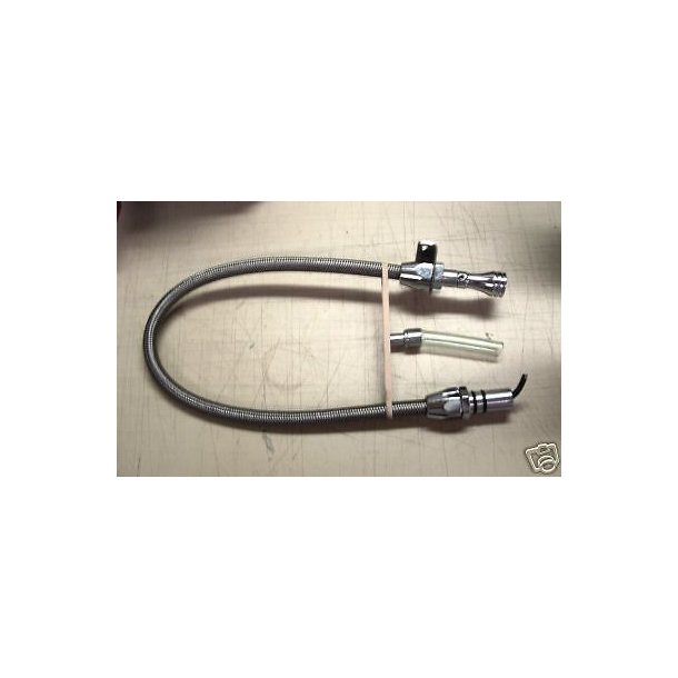 Oliepind poleret Alu med flex-rr til gearkasse GM. Powerglide (RPC R5107) Oil dipstick transmiss.