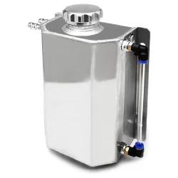 Overflow Tank, Universal 2L Aluminum Radiator Coolant Overflow Expansion Water Tank Silver, SAPPP00438