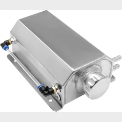 Overflow Tank, Universal 2L Aluminum Radiator Coolant Overflow Expansion Water Tank Silver, SAPPP00438
