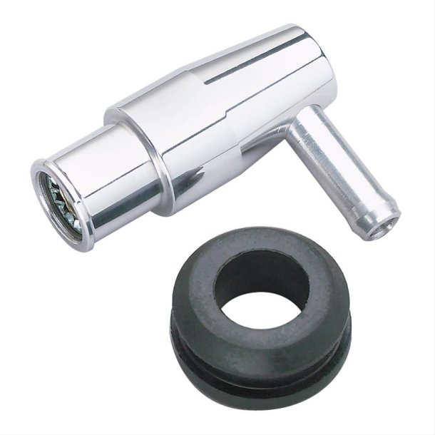PCV ventil i poleret aluminium str. 1,25" = 31,7 mm. (RPC R6008 - 440308) Polished Billet Aluminum PCV Valve, PCV Valves