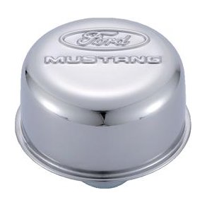 Ventildksel Breather chrome Ford Mustang Racing Licensed Valve Cover Breather Caps 302-220 