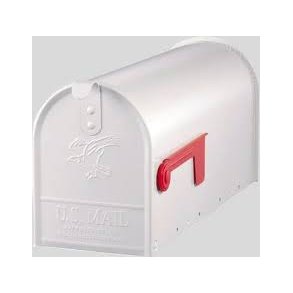 Postkasse US Mailbox i hvid, Gibraltar Black Heavy Duty Elite Mailbox Standard T1 Size