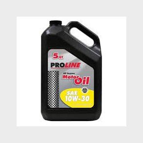 Pro Line Motorolie 10W30 benzin og diesel (Dunk med 5 qt = 4,73 liter)