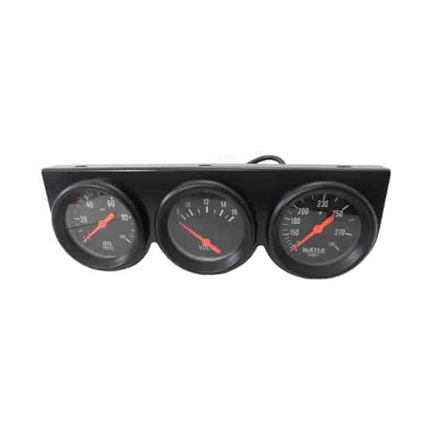 Instrument sort Analog Gauge Consoles triple st 2" dia. med sort skive (RPC R5750)