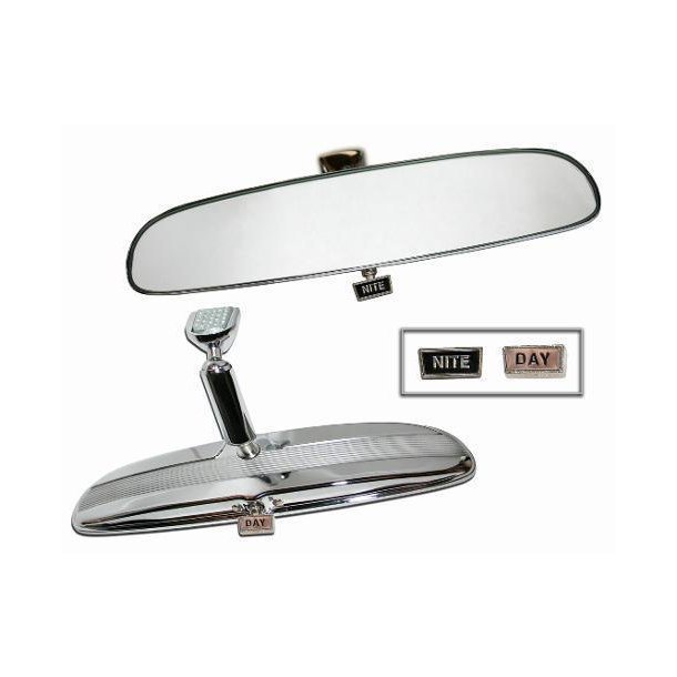 Bakspejl Chrome dag og nat funktion Day/Night Rear View Mirror, Incl. Glue Kit &amp; Tab RPC R6065X/8215
