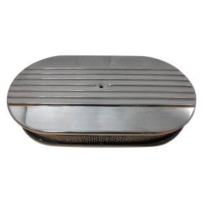 Luftfilter oval m. Poleret Aluminums lg 15 x 2