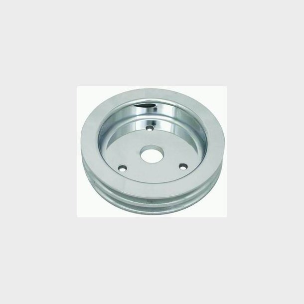 Remskive nederst poleret Alu Chevrolet B/B med kort vandpumpe (RPC R8843POL)