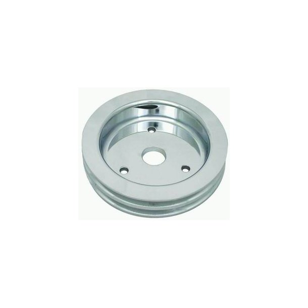 Remskive nederst poleret Alu Chevrolet B/B med kort vandpumpe (RPC R8843POL)