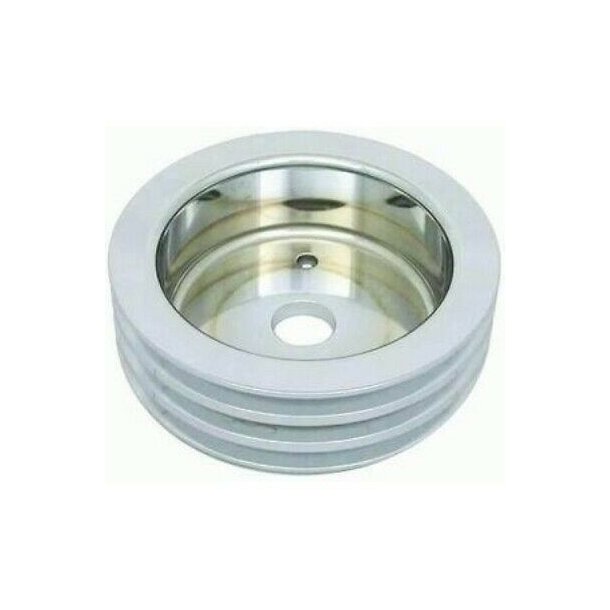 Remskive nederst poleret Alu Chevrolet B/B med kort vandpumpe (RPC R8849POL)