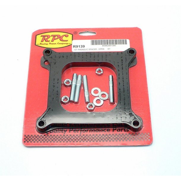 Adapter/Spacer kit mel. indsug. &amp; karburator 4 port. h�jde &frac12;" = 12,7 mm.  (RPC R9139)