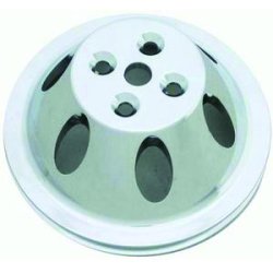 Remskive verst enkelt poleret Alu Chevrolet S/B med kort vandpumpe (RPC R9478POL)