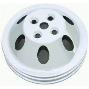 Remskive verst dobbelt poleret Alu Chevrolet S/B med kort vandpumpe (RPC R9479POL)