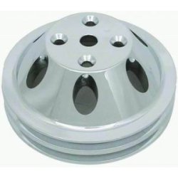 Remskive verst dobbelt poleret Alu Chevrolet S/B med lang vandpumpe (RPC R9483POL)