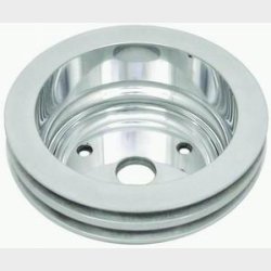 Remskive nederst poleret Alu Chevrolet S/B med lang vandpumpe (RPC R9485POL)