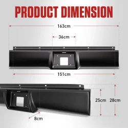 Roll Pan til Chevrolet &amp; GMC C/K Pickup fra �rgang 1988 til 1998, Roll Pan W LED License Light Compatible