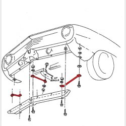 B�jler for front spoiler Camaro 1969 (Eck. 33-179072)
