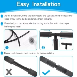 Samle stykker i plast til forskellige slange st�rrelser, Vacuum Tubing Hose Connectors BG0346