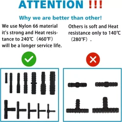Samle stykker i plast til forskellige slange st�rrelser, Vacuum Tubing Hose Connectors BG0346