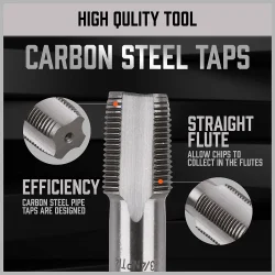 Snittaps�t i 'Tomme' s�t med 6 dele (REF95317) Pipe Taps 6 Pcs.