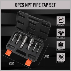 Snittapst i 'Tomme' st med 6 dele (REF95317) Pipe Taps 6 Pcs.