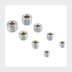 Prop s�t til indsug m.m. chrome/st�l (s�t med 8 stk.)