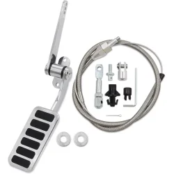 Speederpedal st incl. kabel universal st (Se info) Polished Aluminum Accelerator Pedal &amp; Mr Gasket