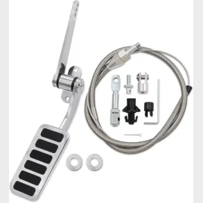 Speederpedal s�t incl. kabel universal s�t (Se info) Polished Aluminum Accelerator Pedal & Mr Gasket