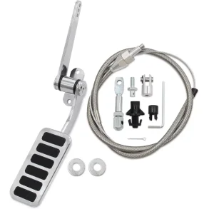 Speederpedal st incl. kabel universal st (Se info) Polished Aluminum Accelerator Pedal & Mr Gasket