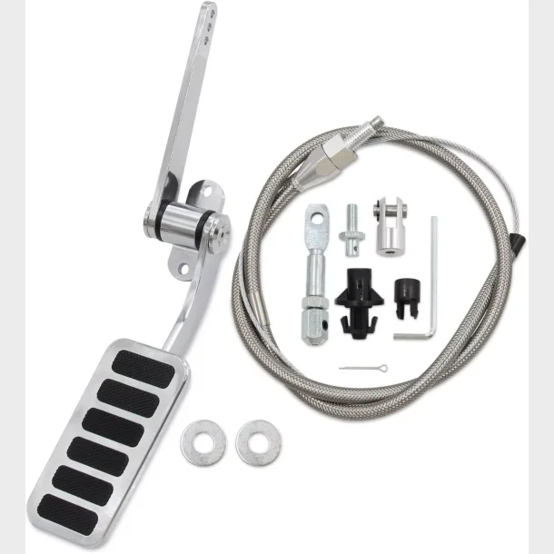 Speederpedal s�t incl. kabel universal s�t (Se info) Polished Aluminum Accelerator Pedal &amp; Mr Gasket