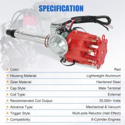 Str�mfordeler Chevrolet V8 Small-Block &amp; Big-Block 1955 til 1986 (S3924 R3924 JM6701R 1135011 R2R6701R PE323R) Distributor GM