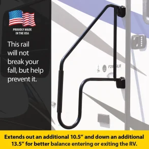 Hj�lpe h�ndtag-gel�nder til bil, b�d, campingvogn eller hjemmet. Stromberg AM533 Lend a Hand Extended Rail with Foam Grip