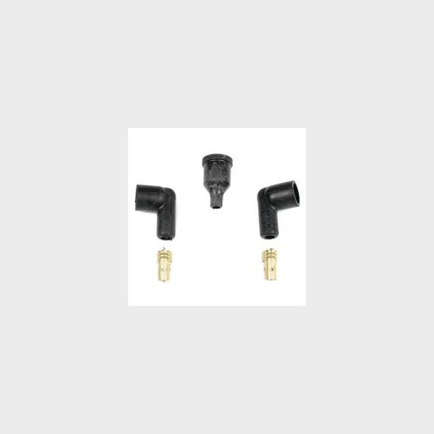 T�ndkabelboot s�t 90 grader universal sort 8mm. kabler  Accel 170050