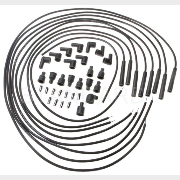 T�ndkabler komplet s�t 8 cyl. universal Ikke HEI t�nding Lige h�tter (23800 - 3800)