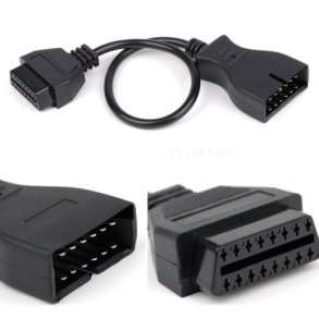 Tester kabel/adapter til OBD I til udl�sning af fejl-koder, skal bruges sammen med tester MS509 OBD 
