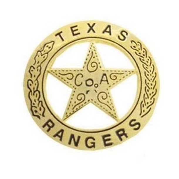 Texas Rangers Western Badge Solid Brass, men nl s den kan sttes p skjorten, hatten eller lign.