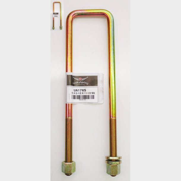 U-b�jler/Drageb�nd til bladfjeder med square top s�t med 1 stk. Tyk 9/16" Lang 11-1/2" Bred 2-1/2"