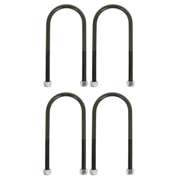 U-bjler/Dragebnd til bladfjeder med rund top st med 4 stk. Tyk 1/2" Lang 12" Bred 3.15"