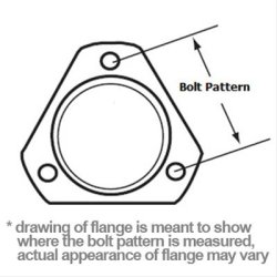 Udst�dningsflange universal til r�r dia. 2-1/2" med 3 bolt huller (Walker 31900) 