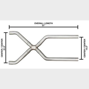 Udst�dningsr�r X-pipe i rustfri st�l i str. 3