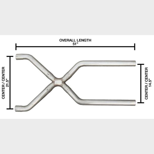 Udst�dningsr�r X-pipe i rustfri st�l i str. 3" Pypes X-Pipes XVA13
