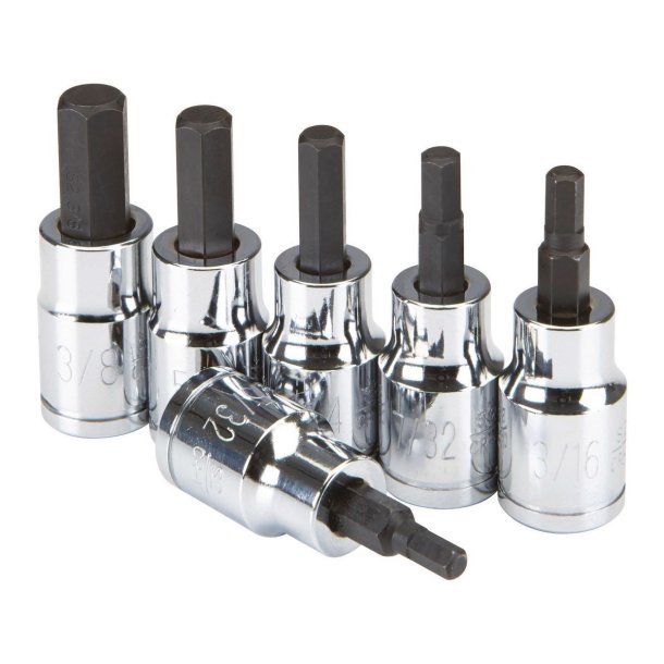 Umbraco topn�gle 3/8" s�t i tommer 6 dele (Pittsburgh 69547)