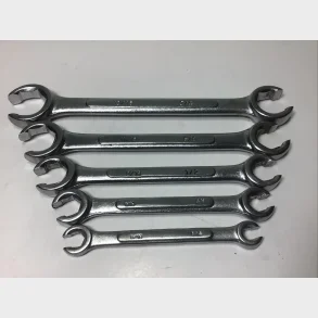 V�rkt�j Gaffeln�gle til feks. bremser�r i tommer (s�t med 5 stk) 5-Piece Flare Nut Wrench Set - SAE Brake Line Wrench