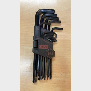V�rkt�j, Umbracon�gle s�t i tommer med 13 dele (94595) SAE Ball End Hex Key