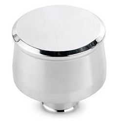 Ventild�ksel Breather i sort/chrom aluminum (uden studs) Racing Power Company (RPC R6001B)