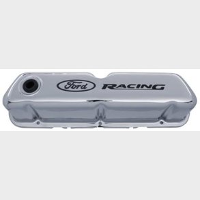 Ventild�ksel chrome s�t m. 2 stk. Ford S/B (Proform Ford Racing 302-071)
